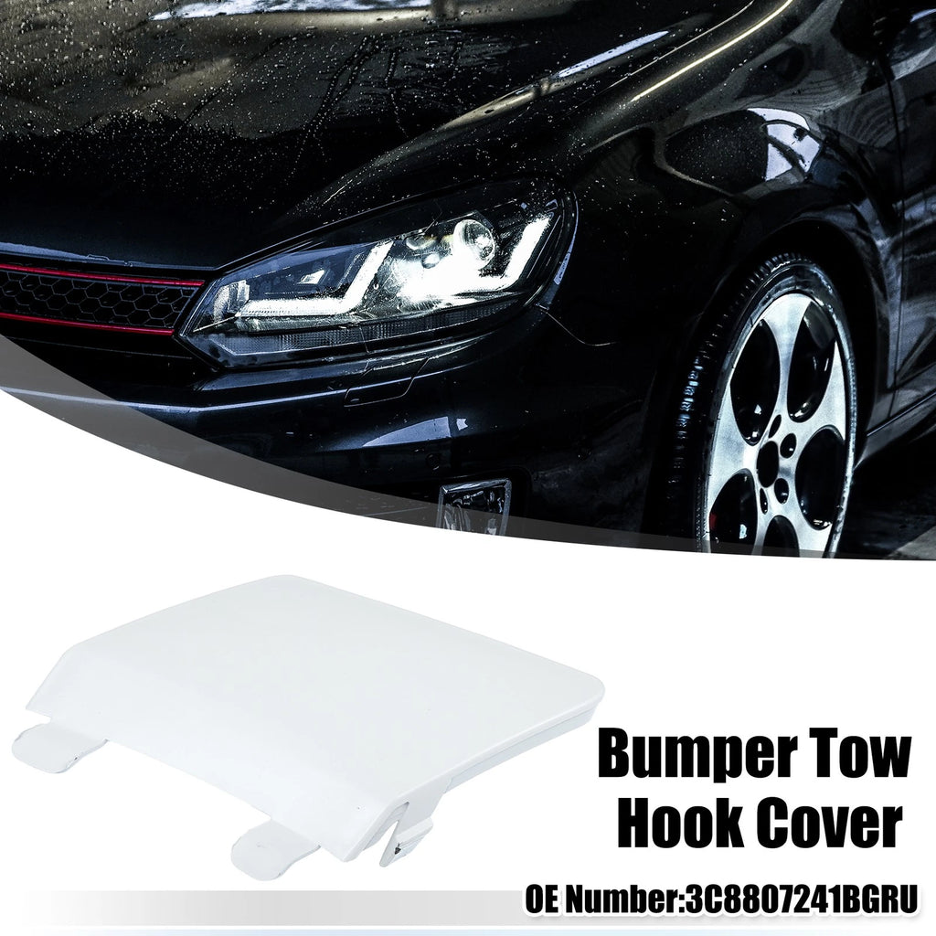 Front Bumper Tow Hook Cover Towing Eye Hole for Volkswagen White (2000–2006)