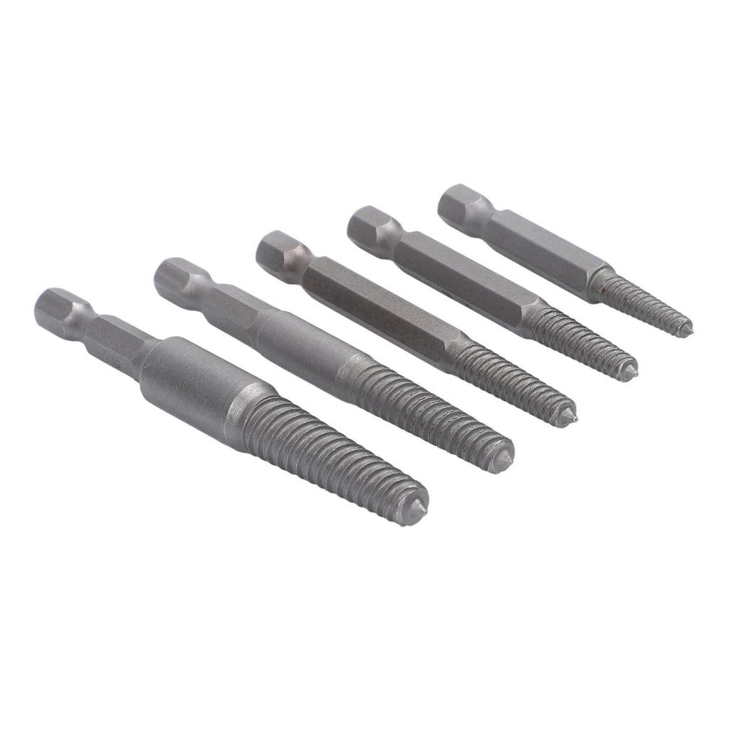 5 Pcs Hex Screw Extractors Drill Bit 1/4 Inch Broken Bolt Remover
