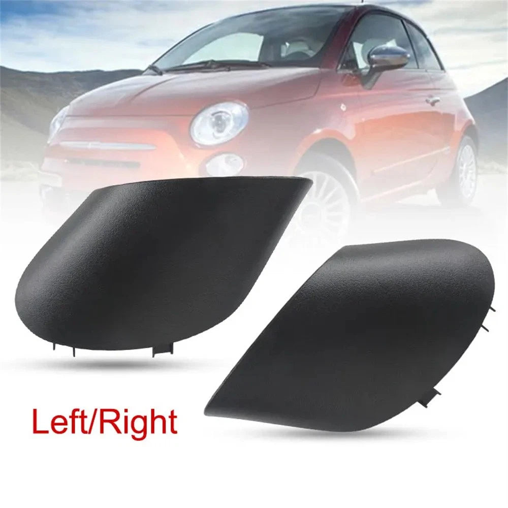 Set of 2 Mirror Triangle Lower Base Cover Trim Black for Fiat 500 (2012–2017)