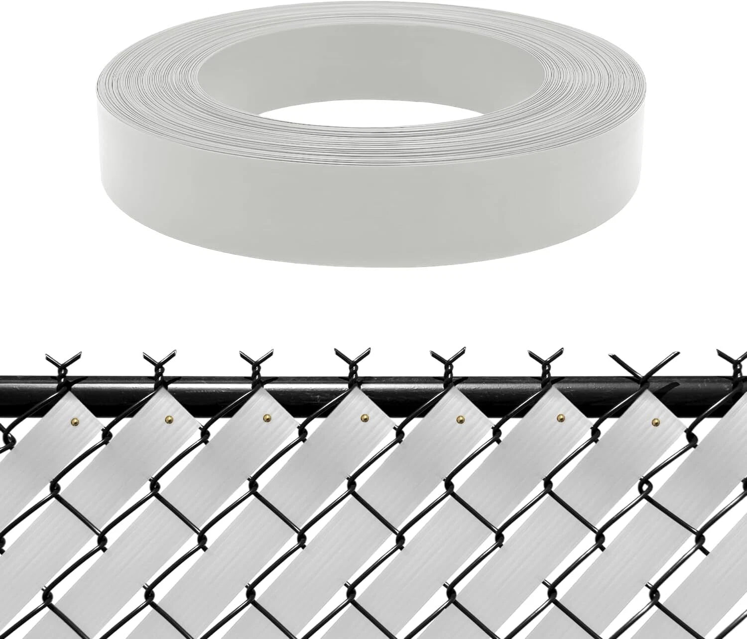 White View Blocking Privacy Tape for Chain Link Fence (75m/250 ft Roll)