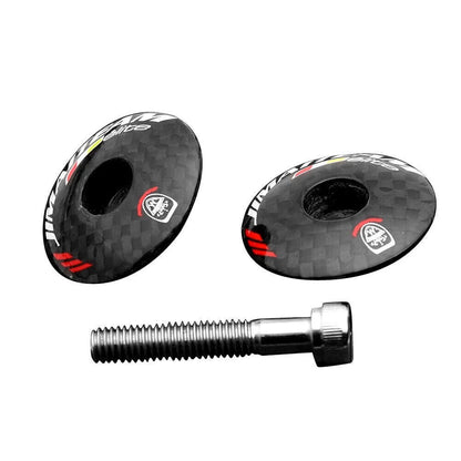 JIMAITEAM Handlebar Handset Cover Cap Carbon Fiber Cycling Road Bicycle Black