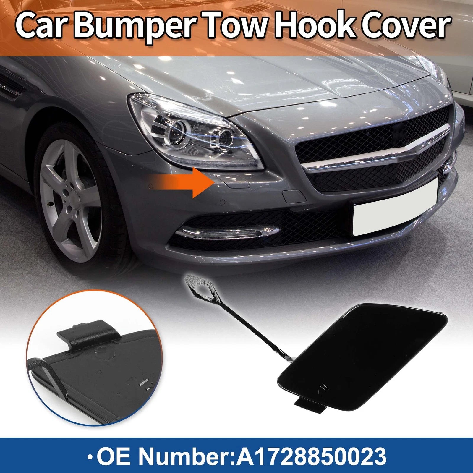 Front Bumper Tow Hook Cover for Mercedes-Benz SLK W172 (2011–2016)