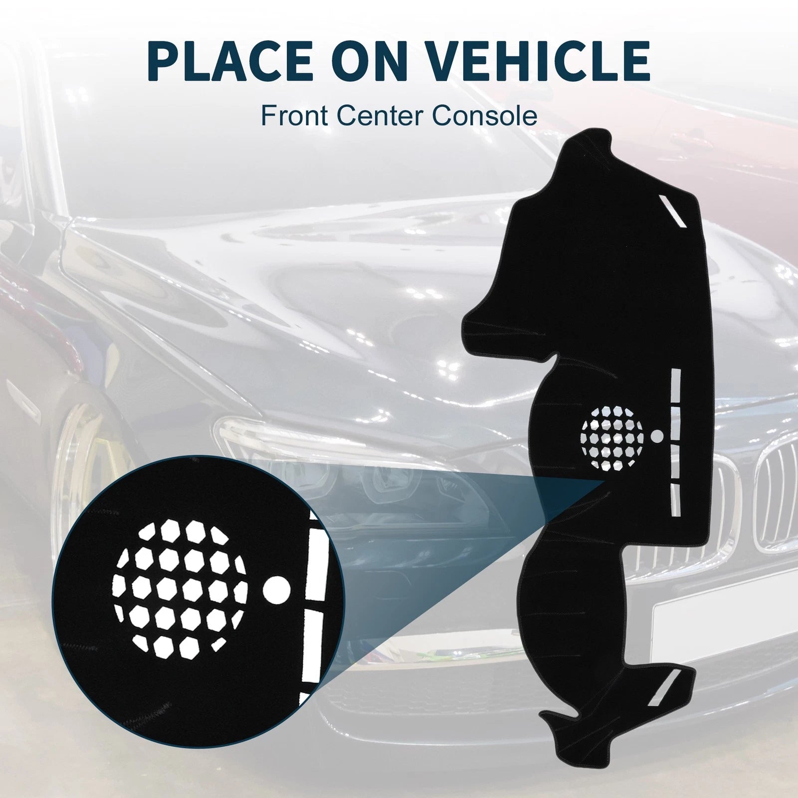 Dash Cover Mat Sun Protector for BMW 6 Series 2003–2010 Black