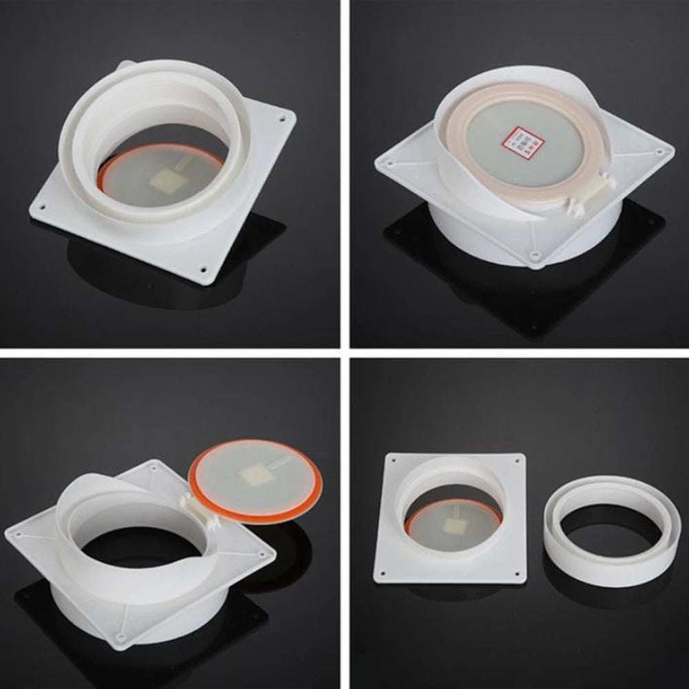 White Check Valve for Bathroom Pipeline Ventilation (No Part Numbers)