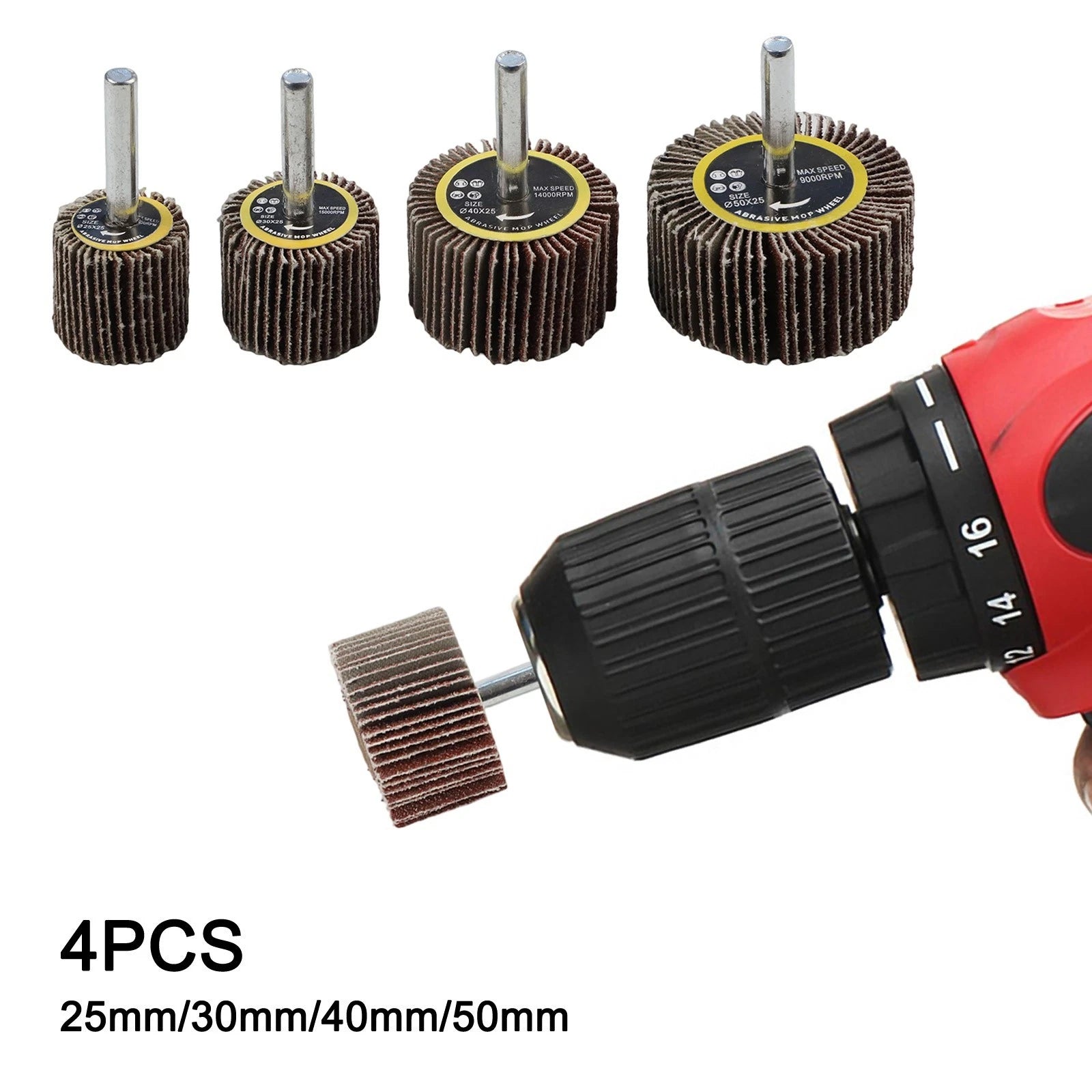 4X Silicon Carbide 80 Grit Sanding Flap Disc Wheels for Rotary Tool