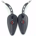 Black Skull Side Mirrors for Harley Super Glide FXE (2005–2017)