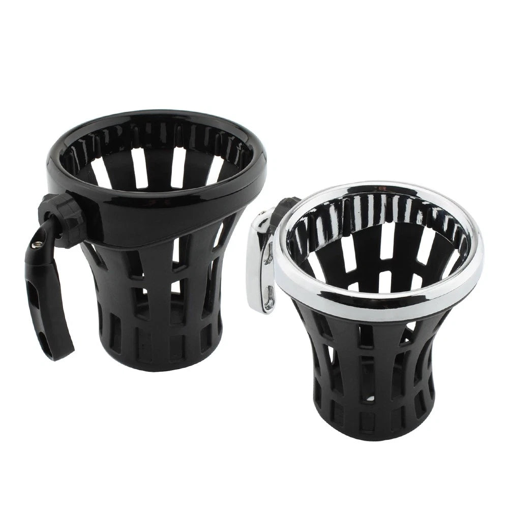 Universal Large Motorcycle Handlebar Cup Holder with Mesh Basket