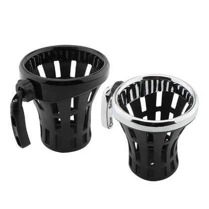 Universal Large Motorcycle Handlebar Cup Holder with Mesh Basket