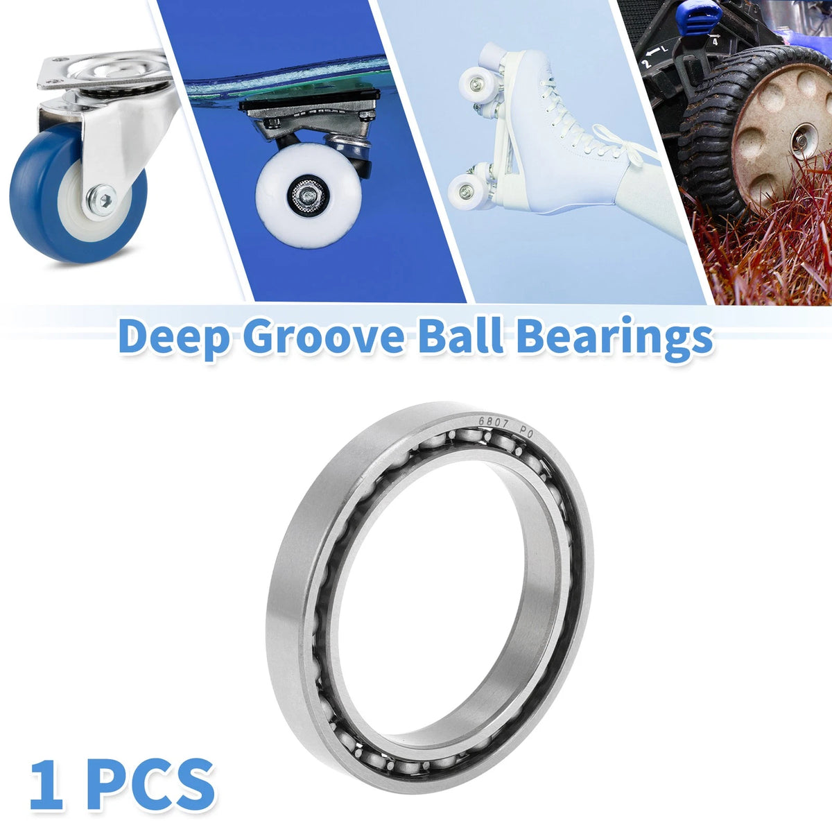 Deep Groove Ball Bearing 35x47x7mm for Scooter Skateboard (P0)