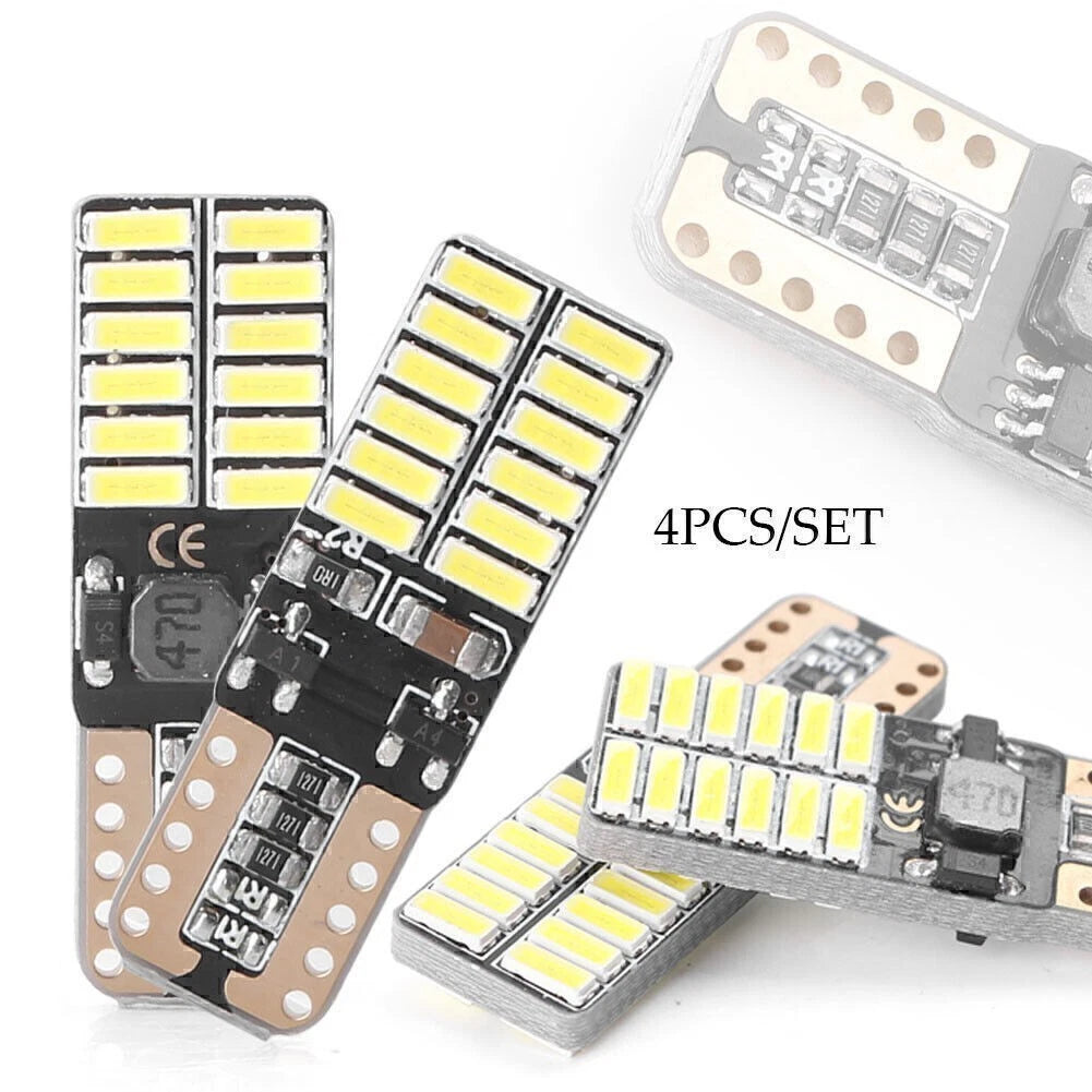2X T10 W5W 24SMD LED Light Bulbs for Side Marker Lamps (Error Free)