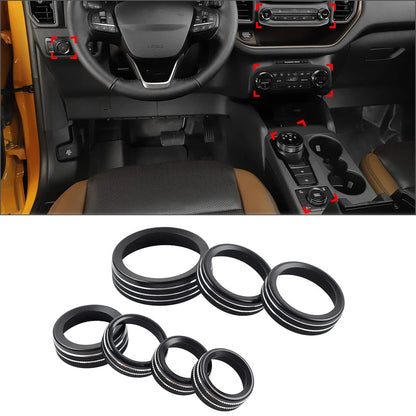 Center Console Switch AC Control Knob Trim Ring for Ford Bronco Sport (2021–2024)