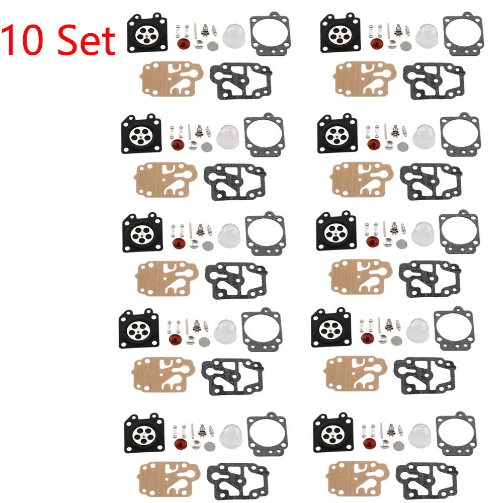 Set of 10 Carburetor Gasket Kits for Walbro 43CC 52CC (40-5/44F-5 34F 36F 139F)