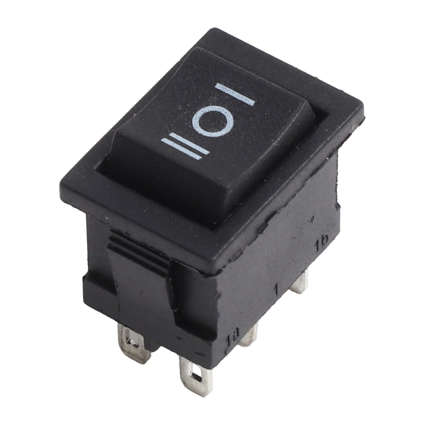 KCD1 Black DPDT Rocker Switch for Diverse Applications