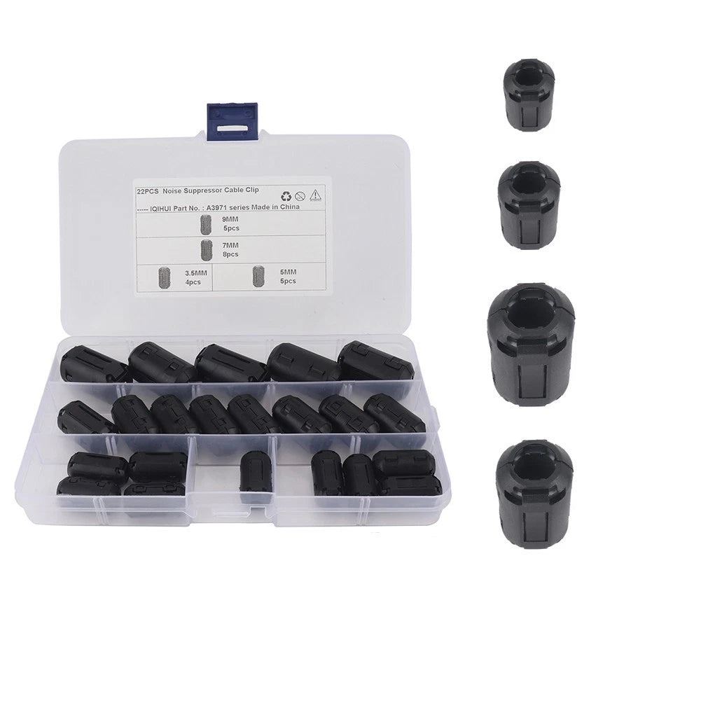 22 PCS Ferrite Core Rings for Interference Suppression