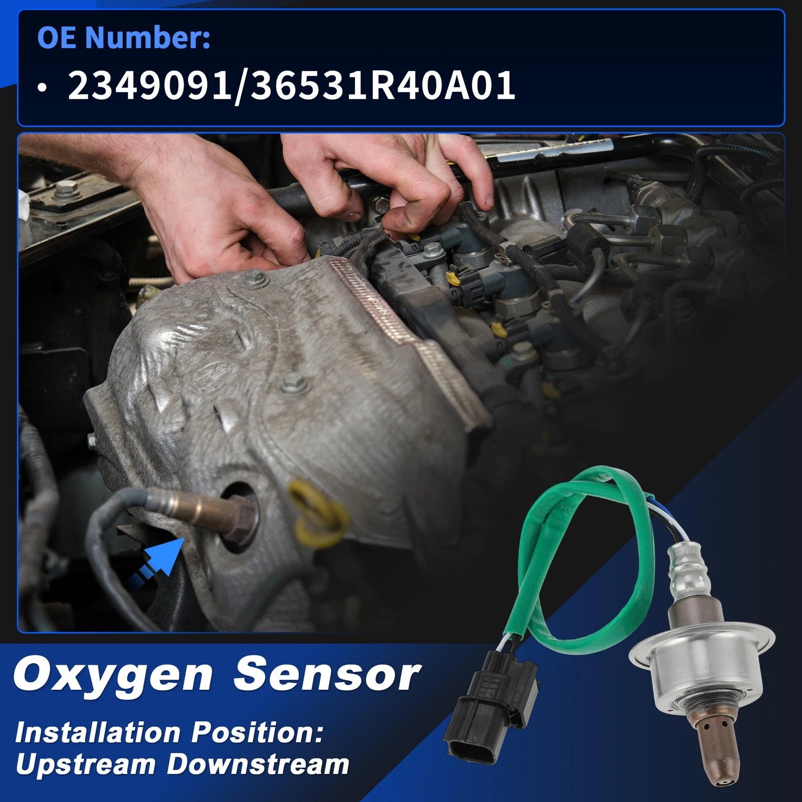 Upstream Oxygen Sensor for Honda Accord 2.4L L4 (2008–2012) 1pcs