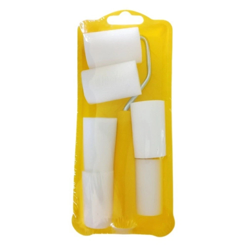 2 Inch Wall Painting Roller Kit with 6 Sponge Covers and Tray