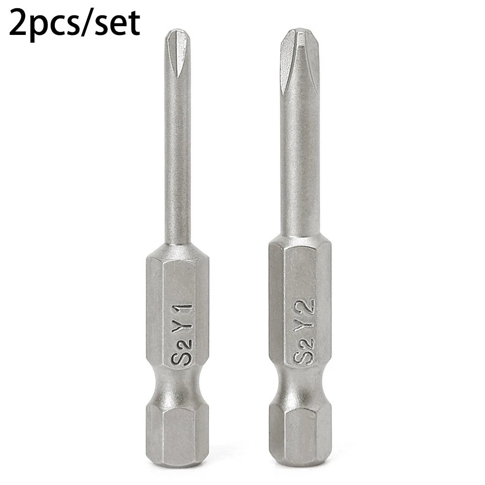 2X 50mm Screwdriver Bits for Universal Use (1/4" Hex Shank)