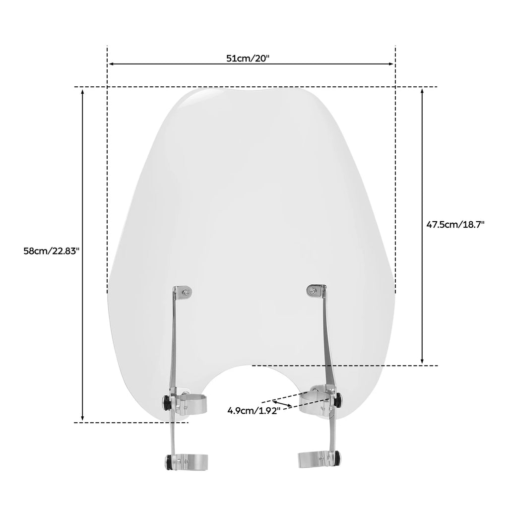 Windshield Mount Bracket for Harley Low Rider FXDL (2014–2017), FXLR (2018–2020)