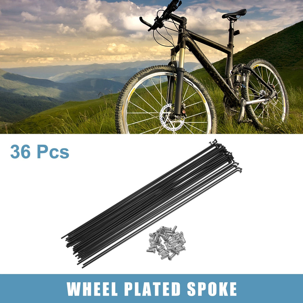 Bicycle Spokes Kit J Bend Steel 290mm with Nipples for 36pcs Universal (2)