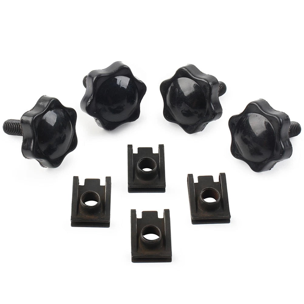 4x Saddlebag Lock Mounting Theft Deterrent Bolt Screw For Harley FLHT FLHTCU BLK