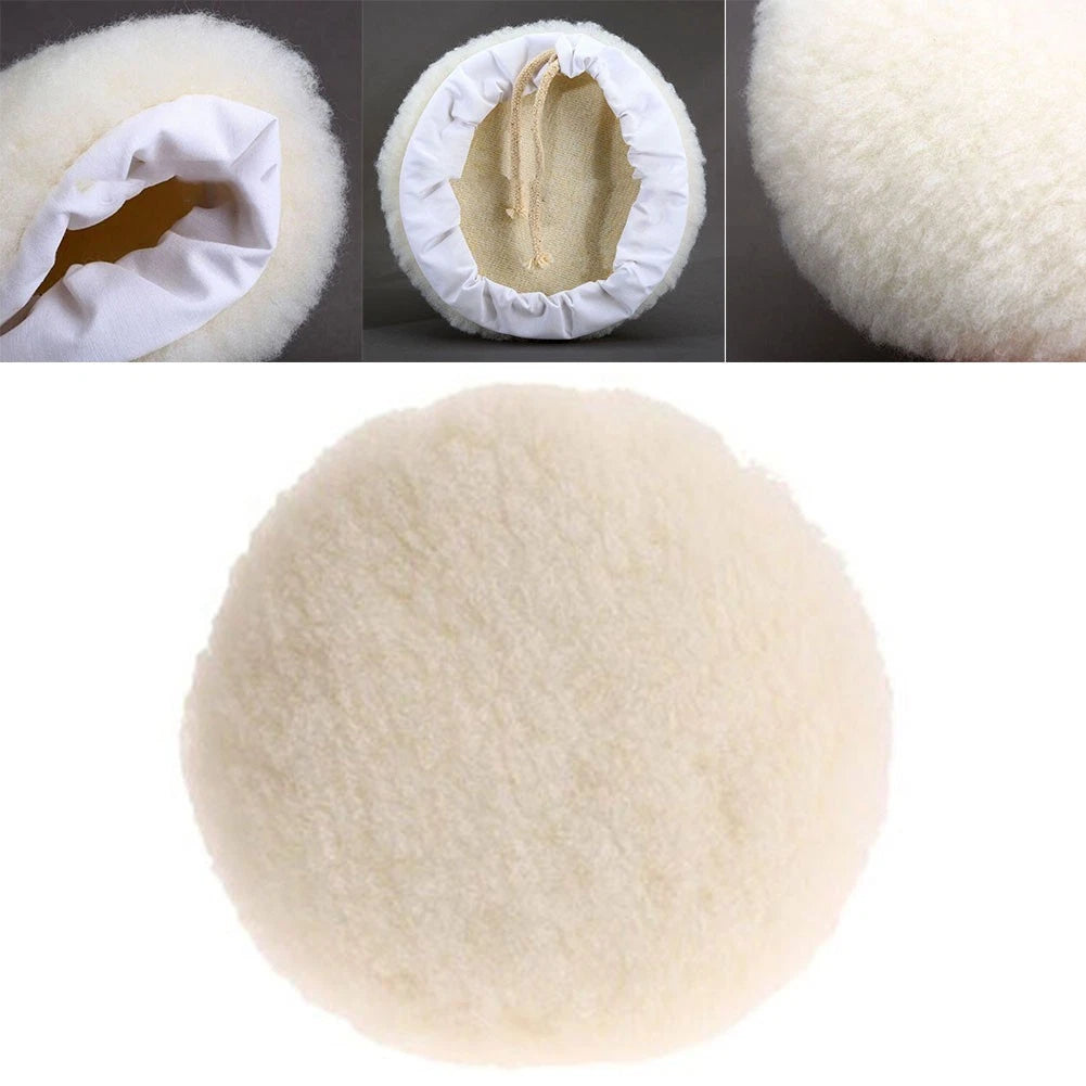 Wool Polishing Pad Buffing Cushion 180mm 7in Glass Cleaning Replacement