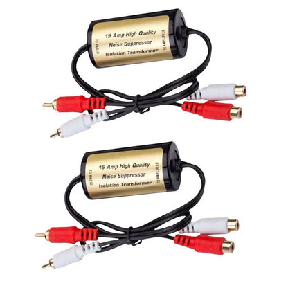 Ground Loop Noise Isolator RCA Filter for Car AMP and Home Audio System