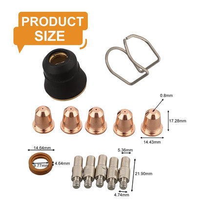 Set of 1 Electrode Plasma Cutter Torch Replacement for PD0116-08 PR0110