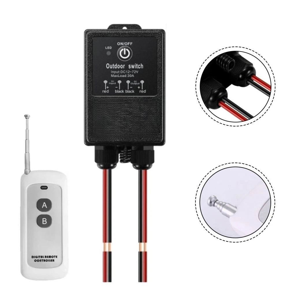 High Power Wireless Remote Switch AC220V 30A IP65 for Fans Lights