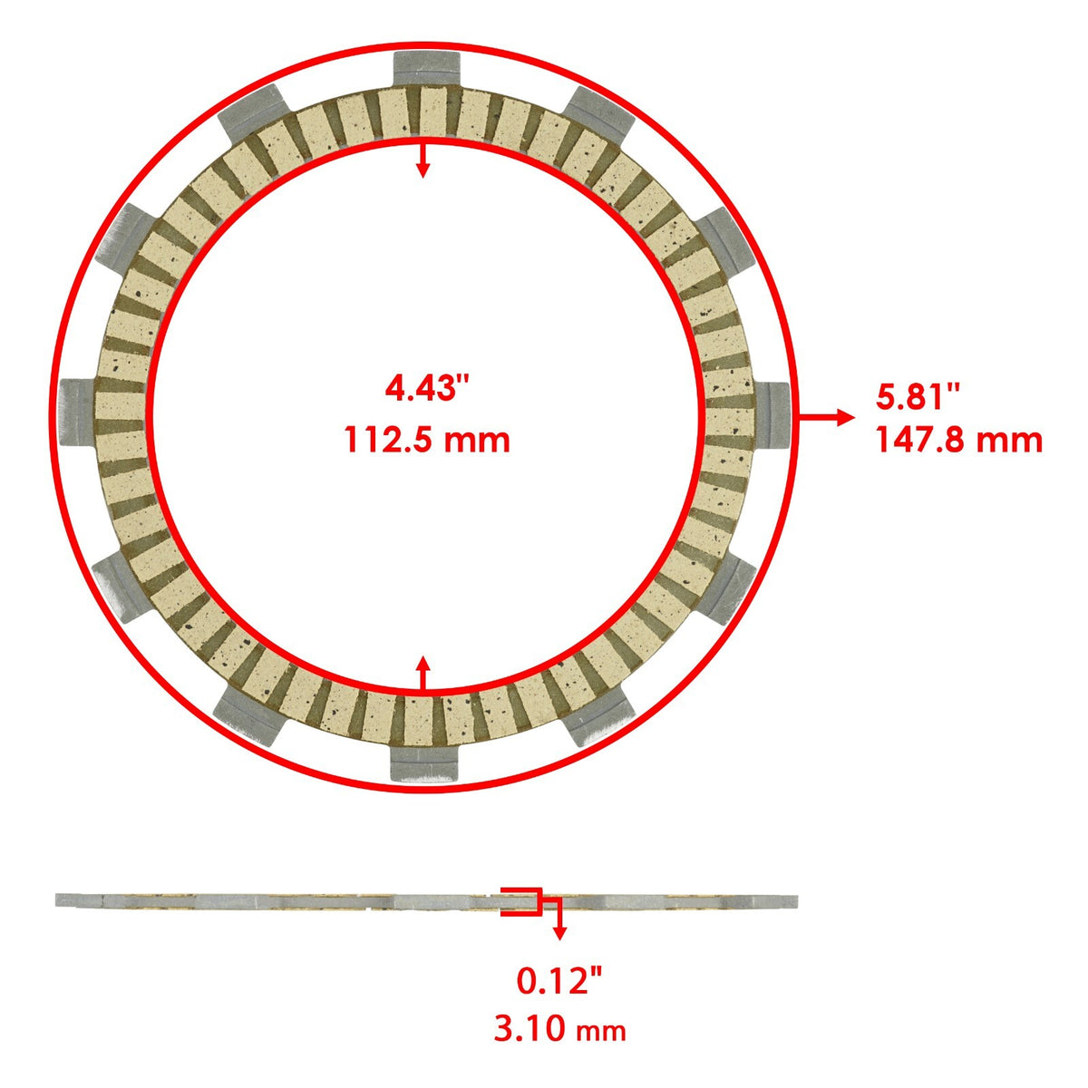 Clutch Friction Plates Replacement for Yamaha XJ550 Maxim (1981–1983)