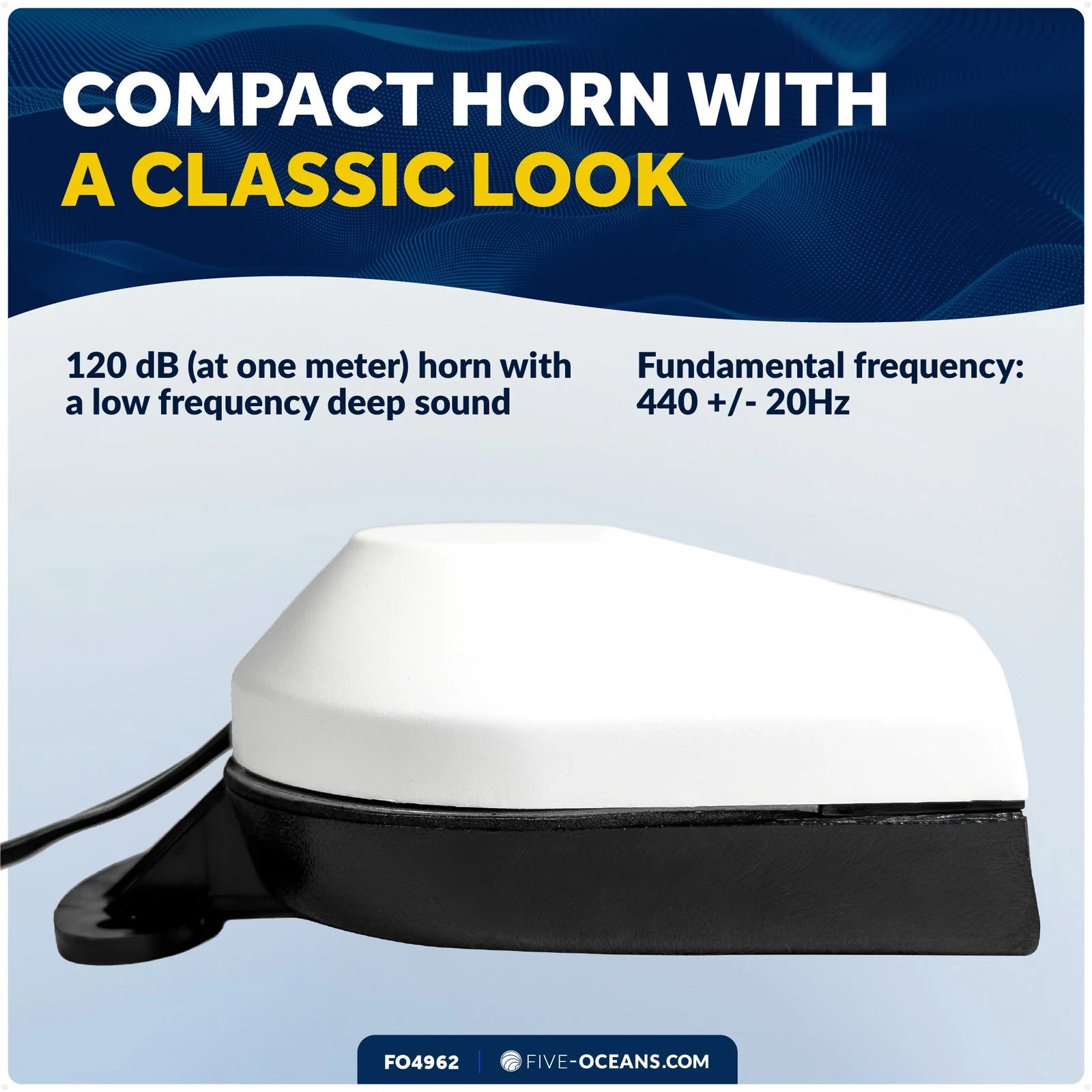 Compact Electric Boat Horn for Marine Use (12V)