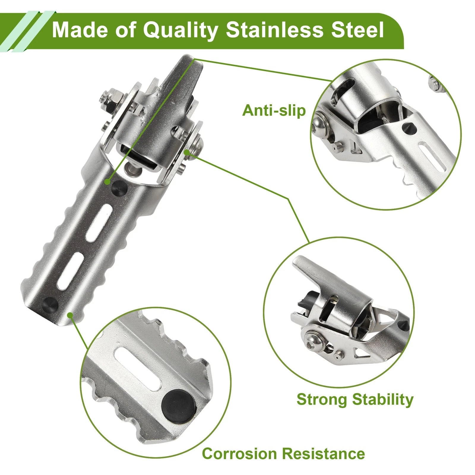 Motorcycle Foot Pegs Replacement for BMW R1250GS LC 2013–2019 Silver Pair