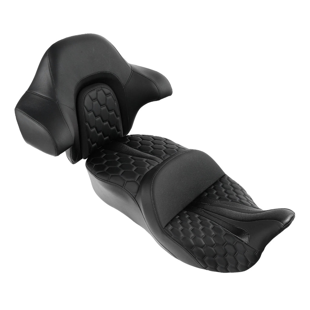Driver & Passenger Seat King Backrest for Harley Street Glide (2014–2023)