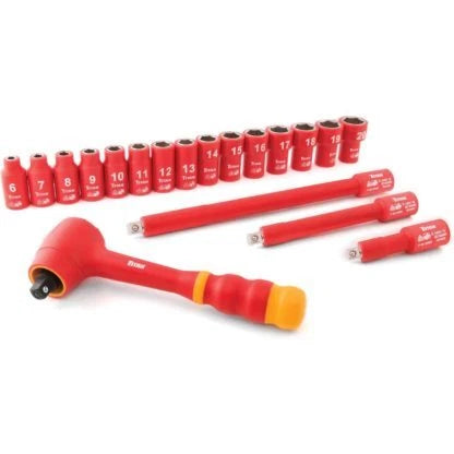 19-Piece VDE Insulated Socket Set for Titan 68100