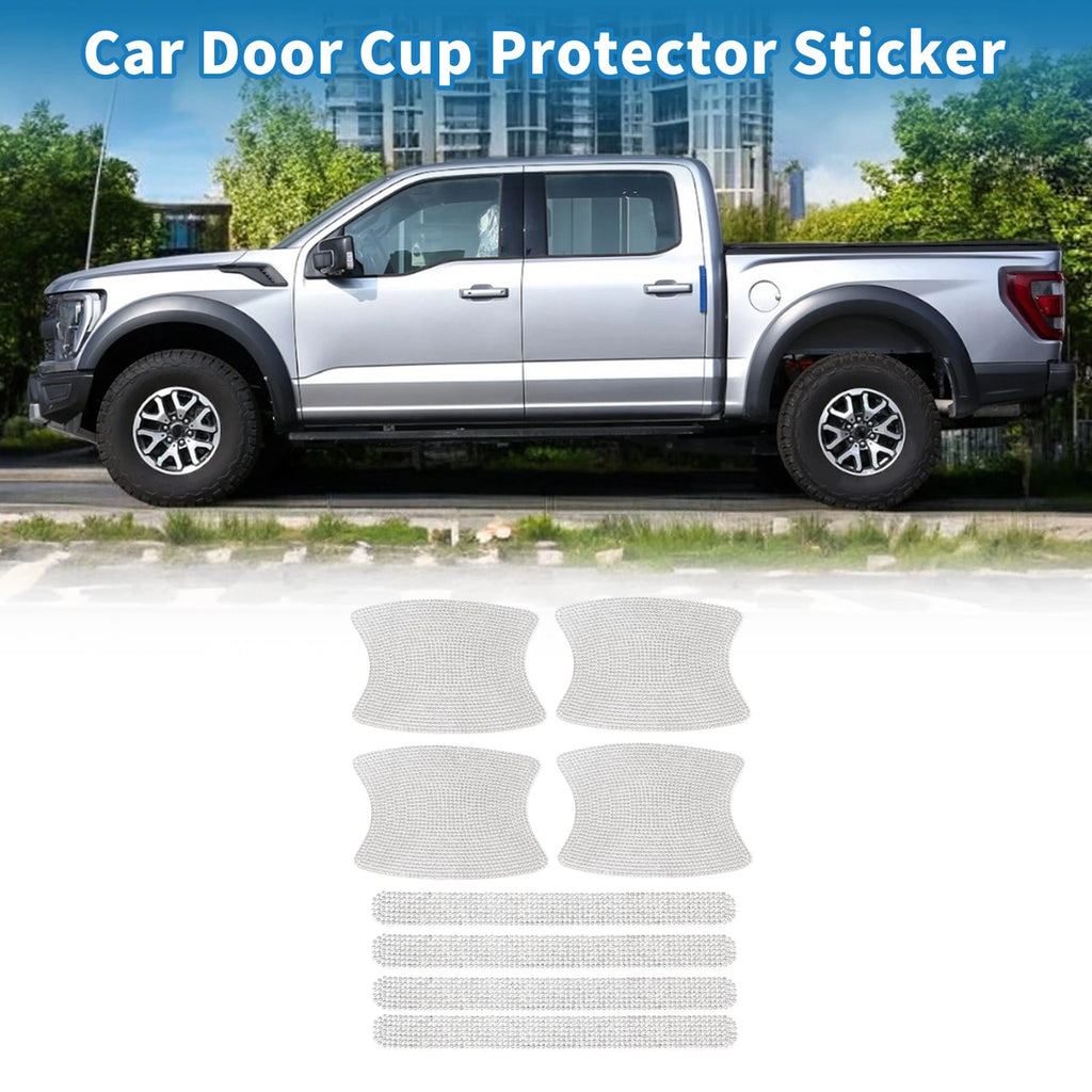 Door Handle Scratch Protector for Universal Use (8x10cm) - White