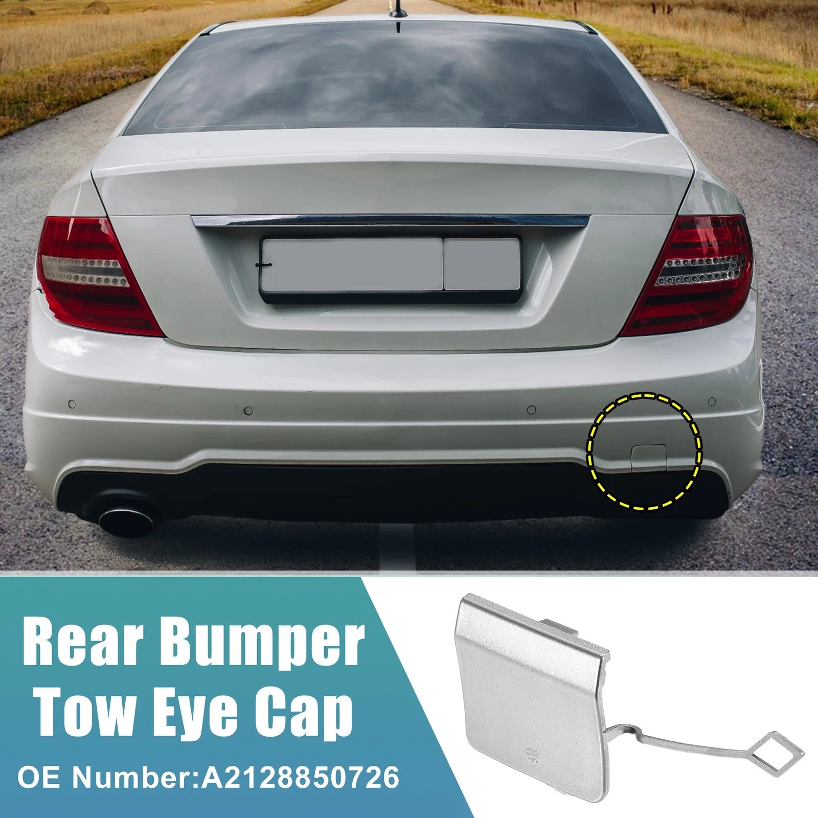Rear Tow Hook Cap Replacement for Mercedes-Benz E-Class (2010–2016)