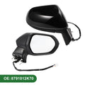 Right Side Door Mirror Replacement Manual Folding Gloss Black for Toyota Corolla (2005–2015)