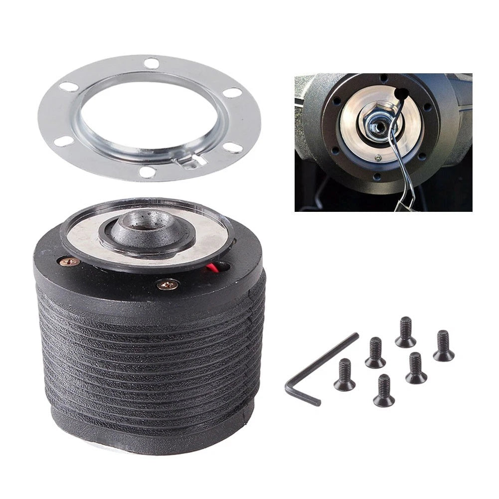 6 Bolt Racing Style Steering Wheel Hub Adapter for Ford Mustang (1979–2004)