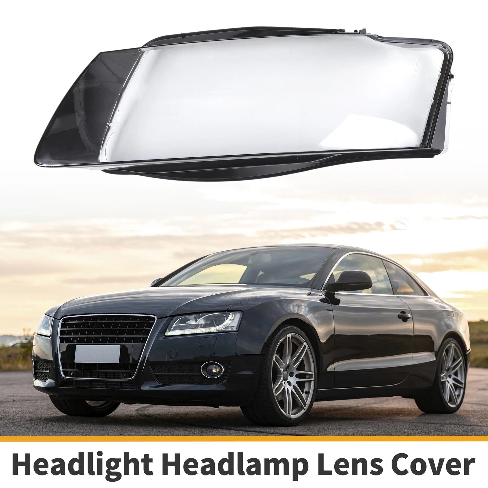 Front Left Headlight Lens Cover Replacement for Audi A5 (2008–2012)