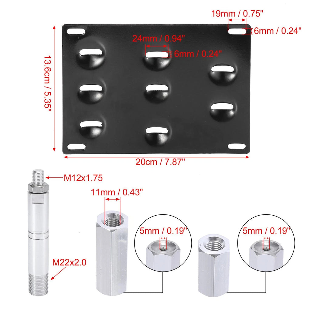 Front Tow Hook License Plate Mount Bracket Holder Set for Toyota (2005–2018)