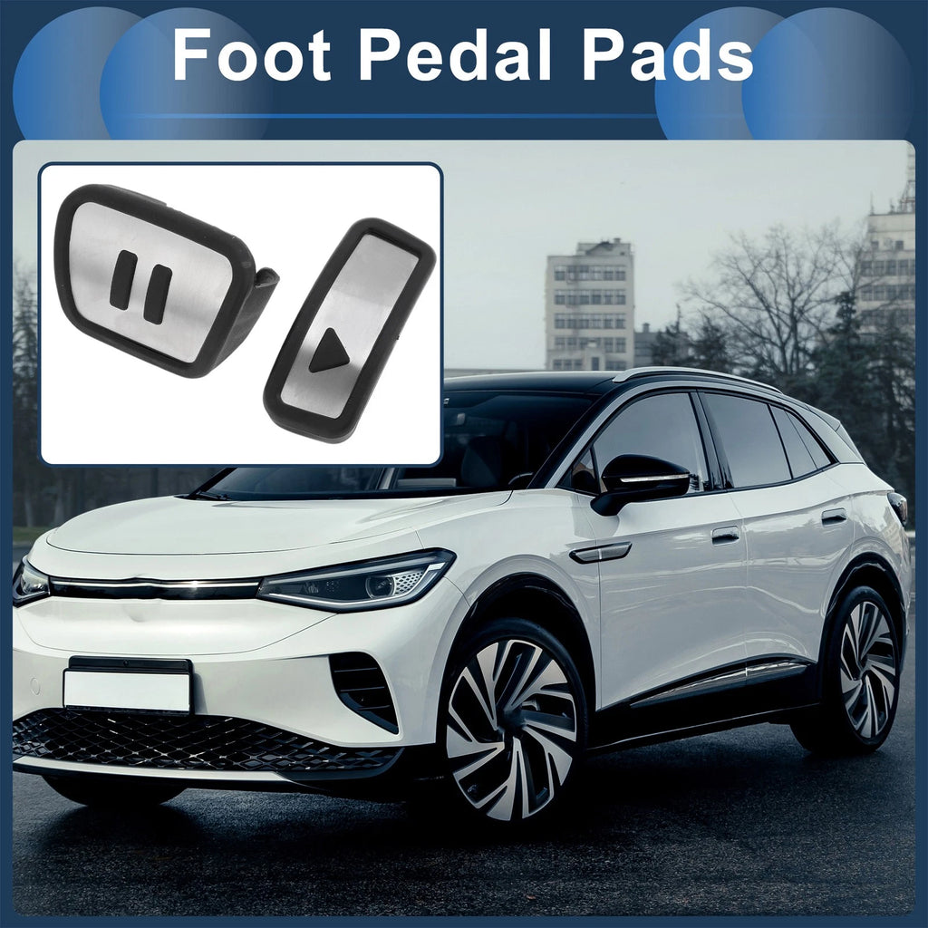 Automatic Footrest Pedal Covers Set for Volkswagen ID.4 (2020–2024) Silver