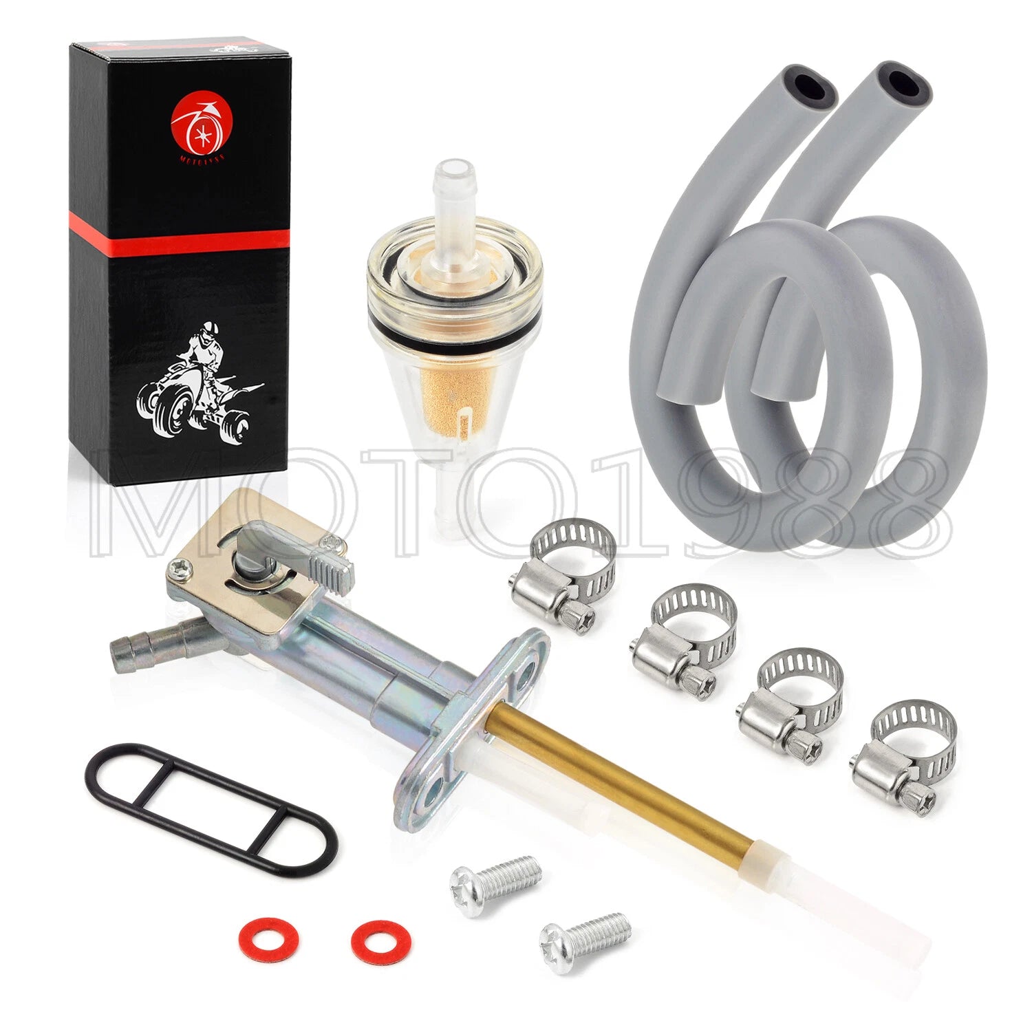 Fuel Valve Petcock & Screw for Kawasaki Bayou 220 300 (1986–2004)