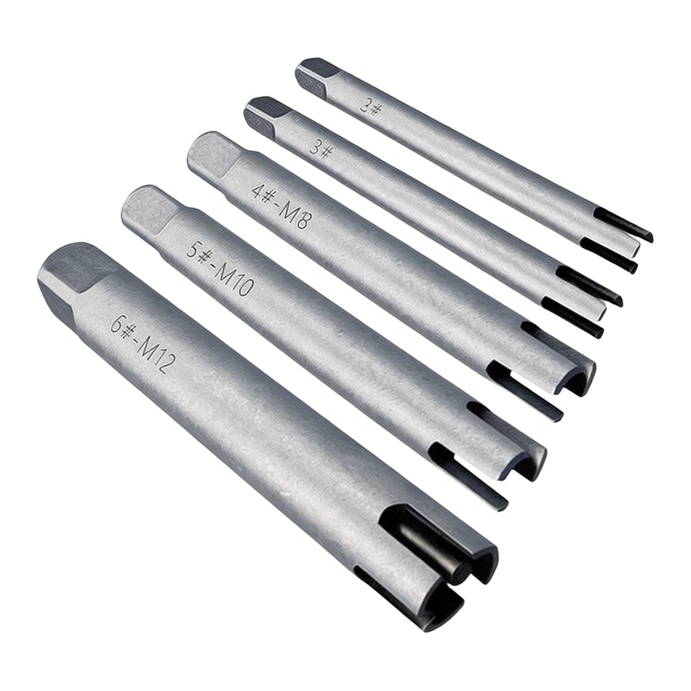 5Pcs M5M12 Broken Tap Extractor Set for Screw Removal