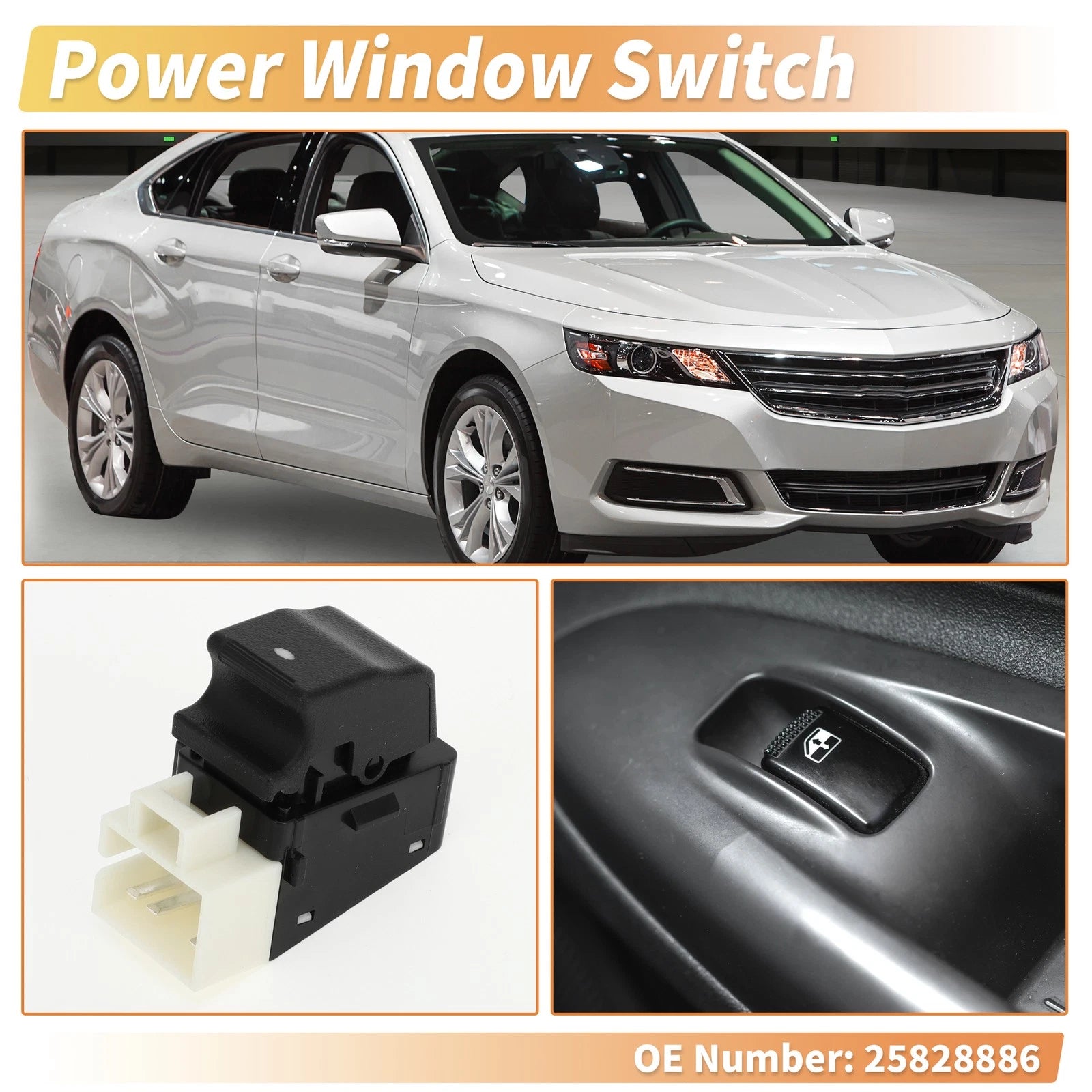Rear Side Power Window Switch Replacement for Chevrolet Impala (2006–2016)