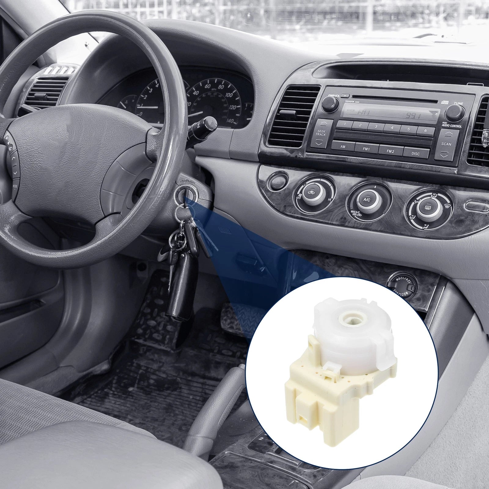 Ignition Start Steering Switch Assembly Replacement for Toyota Camry (2007–2011)