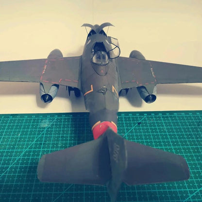 32CM DIY Paper WWII German ME-262 Fighter Jet Model Unassembled