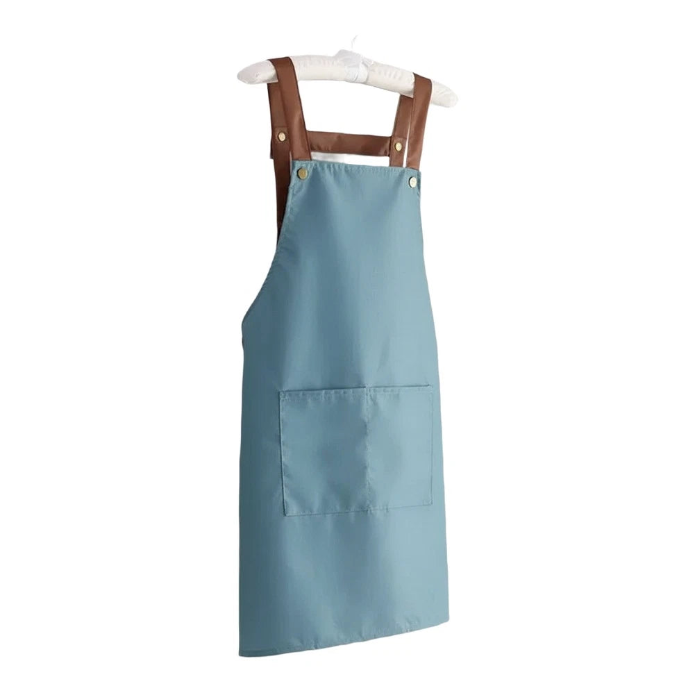 PVC Water Resistant Apron with Adjustable Fit and Two Front Pockets