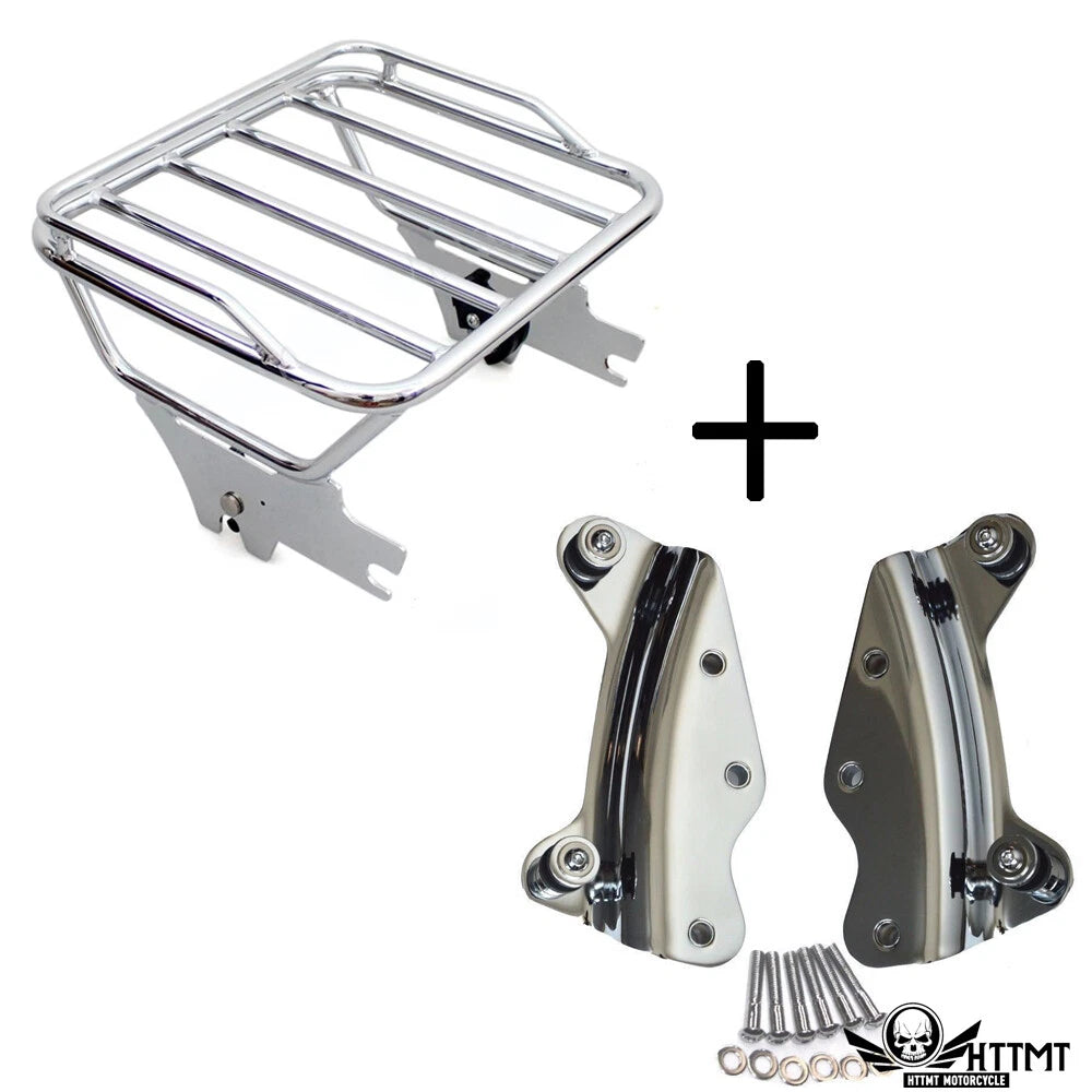 Chrome Detachable Luggage Rack Docking for Harley Touring FLHX FLTR (2014–2019)