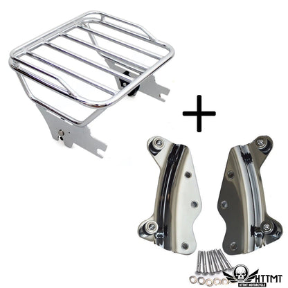 Chrome Detachable Luggage Rack Docking for Harley Touring FLHX FLTR (2014–2019)