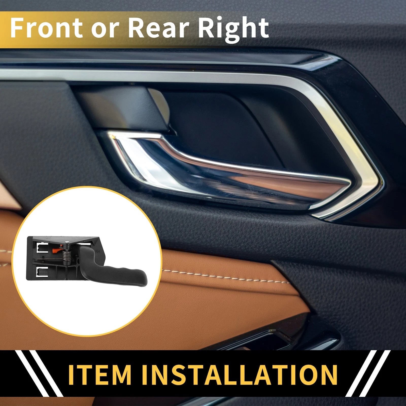 Front Right Interior Door Handle for Chevrolet Silverado 2500 (2011–2019)