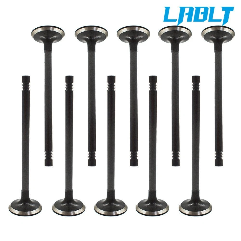 10PCS Exhaust Valve 6mm Stem for Volvo C30/70 S40/60/70/80 V50/70